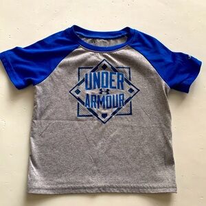 Under Armor Boys Gray & Blue short sleeve Shirt 18 months